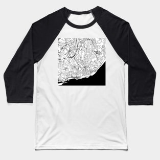 Lisbon Map Map Poster Black and White, Portugal Europe Gift Printable, Modern Map Decor for Office Home Living Room, Map Art, Map Gifts Baseball T-Shirt